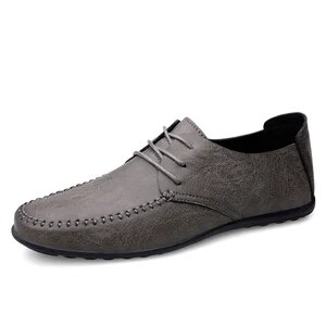 Leather Fashion Formal Men Shoes Black Plus Size 38-47