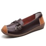 Women's Flats Loafers Shoes Soft Genuine Leather Women Casual Shoes Big Size 35-44 Moccasins Boat Shoes for Women Zapatos Mujer