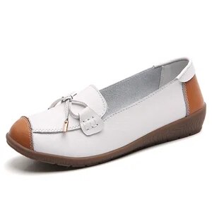 Women's Flats Loafers Shoes Soft Genuine Leather Women Casual Shoes Big Size 35-44 Moccasins Boat Shoes for Women Zapatos Mujer - Image 3