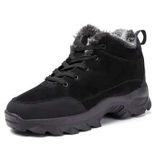 Winter Men Boots Thick Fur Warm Snow Boots Outdoor Non-slip Male Hiking Boots Work Shoes Sneakers Men Ankle Boots Plus - Image 2