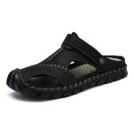 Men Leather Sandals Summer Classic Men Shoes Slippers Soft Sandals Men Roman Comfortable Outdoor Walking Footwear