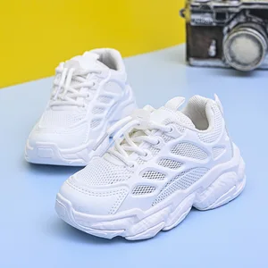 Four Seasons Children's Shoes Mesh Breathable Boys Sports Running Shoes Fashion Non-slip Soft Bottom Kids Girls Casual Sneakers - Image 3