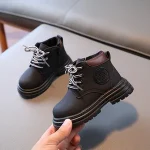 Children's Shoes Fashion Leather Comfortable Kids Short Boots Autumn Winter Boys Sports Running Girls Casual Snow Martin Boots