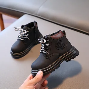 Children's Shoes Fashion Leather Comfortable Kids Short Boots Autumn Winter Boys Sports Running Girls Casual Snow Martin Boots