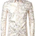 Fashion Men's Shirt Flowers 3D Printing Lapel Button Top Long Sleeve Shirt Clothing Party Styles Design Comfortable Shirts