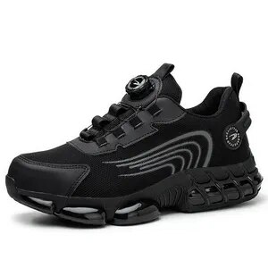 Men's Safety Shoes with Rotating Buttons,working Sports Shoes, Protective Boots, Parker Steel Shoes,casual Ring Shoes.