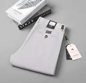 Smart Black Pants Men Clothing Business Office Cotton Straight Suit Pants Men Trousers Casual Flat 2023 Spring  Autumn New