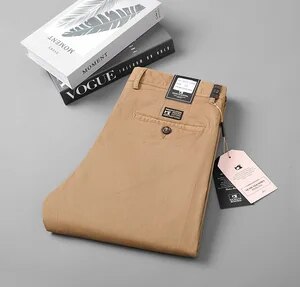 Smart Black Pants Men Clothing Business Office Cotton Straight Suit Pants Men Trousers Casual Flat 2023 Spring Autumn New - Image 2