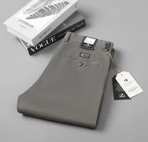 Smart Black Pants Men Clothing Business Office Cotton Straight Suit Pants Men Trousers Casual Flat 2023 Spring Autumn New - Image 5