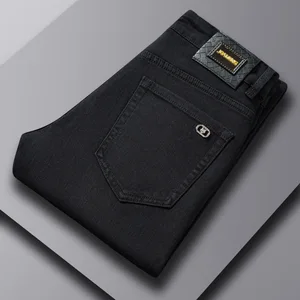 Men Classic Advanced Fashion Brand Jeans Homme Man Soft Stretch Black Biker Masculino Denim Trousers Mens Pants